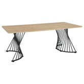 Orleans Furniture - Coaster - Altus 80-inch Composite Wood Dining Table Natural Oak - 193531